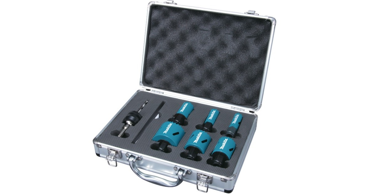 Makita EZYCHANGE-BIM-Lochsägen-Set Elektriker B-11972, Ø 16 - 51mm(8-teilig, Schnitttiefe 40mm, Koffer)