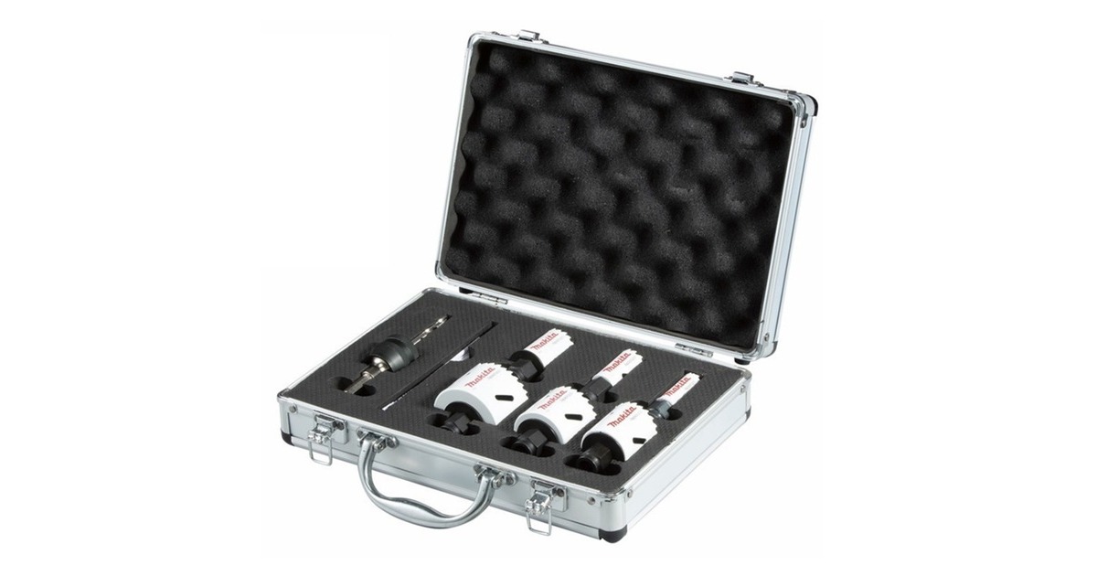 Makita EZYCHANGE-BIM-Lochsägen-Set Elektriker E-12326, Ø 20 - 65mm(8-teilig, Schnitttiefe 44mm, Koffer)