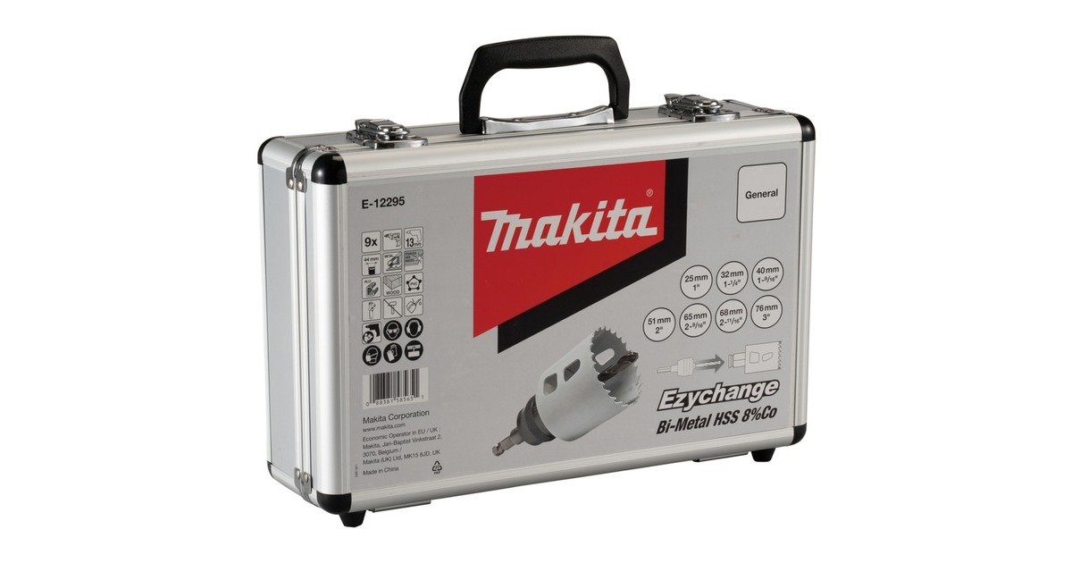 Makita EZYCHANGE-BIM-Lochsägen-Set Universal E-12295, Ø 25 - 76mm(9-teilig, Schnitttiefe 44mm, Koffer)
