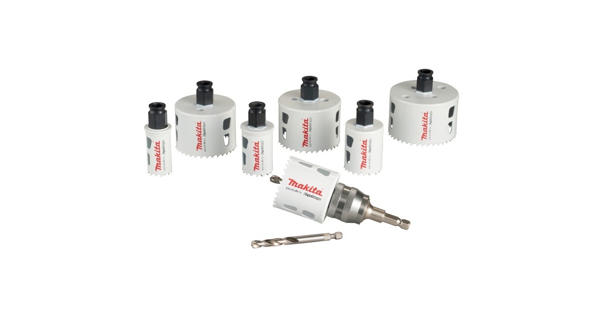 Makita EZYCHANGE-BIM-Lochsägen-Set Universal E-12295, Ø 25 - 76mm(9-teilig, Schnitttiefe 44mm, Koffer)