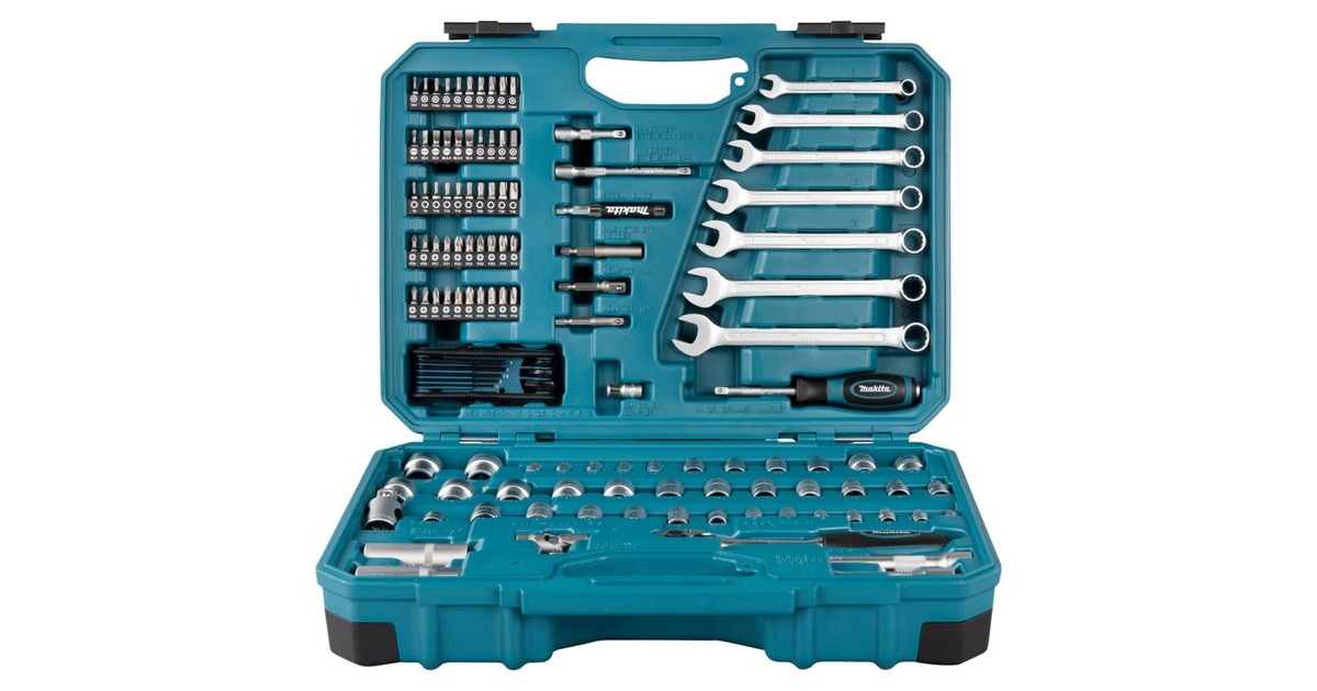 Makita Handwerkzeug-Set E-06616, 120-teilig(inkl. Umschalt-Knarre 3/8