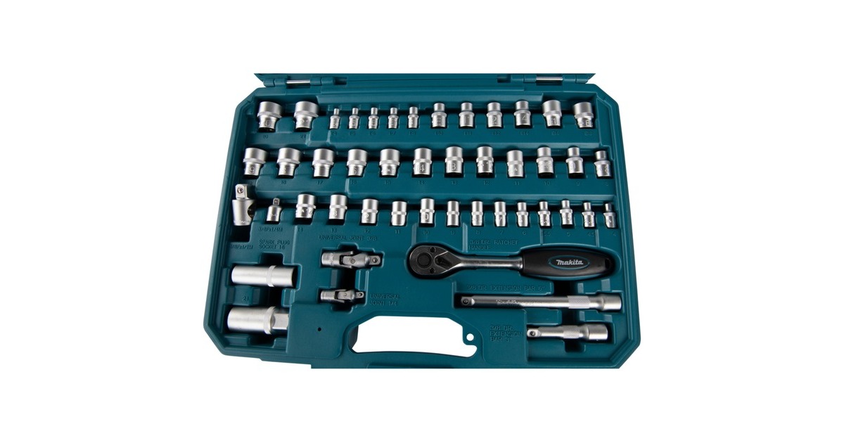 Makita Handwerkzeug-Set E-06616, 120-teilig(inkl. Umschalt-Knarre 3/8