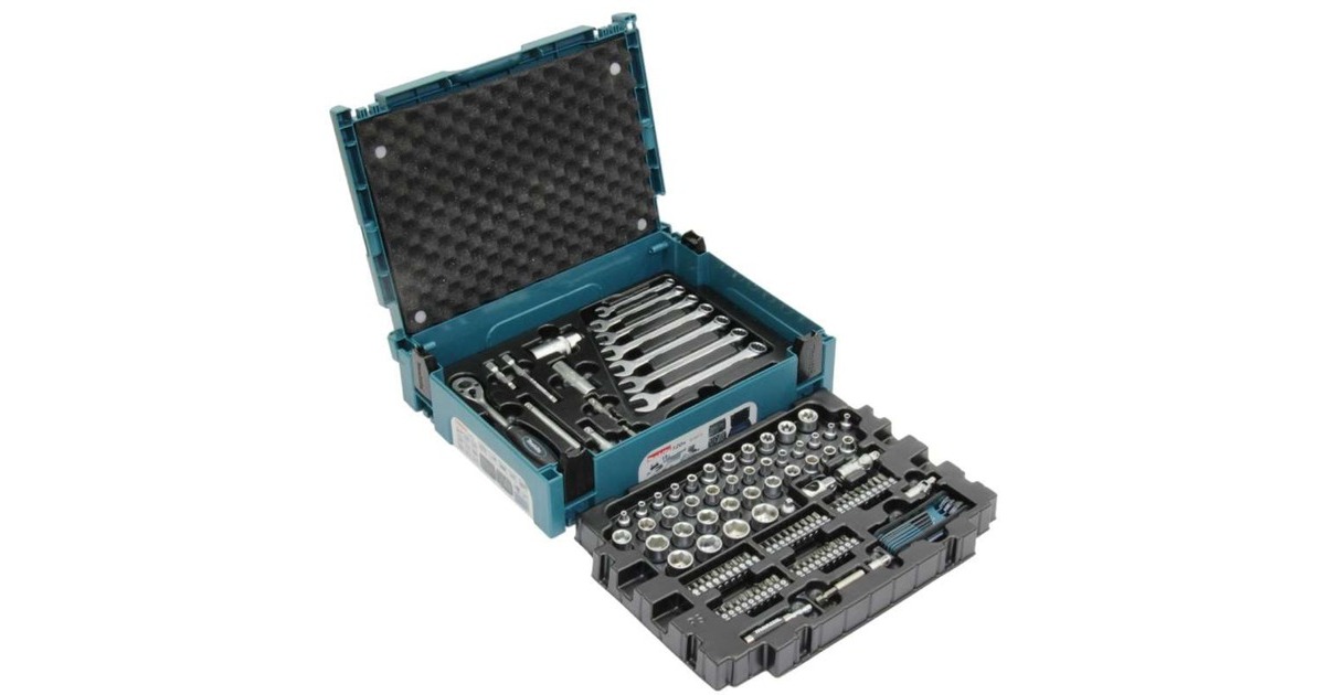 Makita Handwerkzeug-Set E-08713, 120-teilig(inkl. Umschalt-Knarre 3/8", MAKPAC Gr.1)