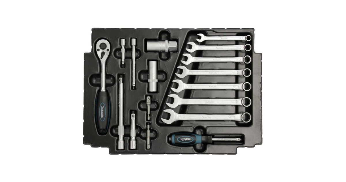 Makita Handwerkzeug-Set E-08713, 120-teilig(inkl. Umschalt-Knarre 3/8