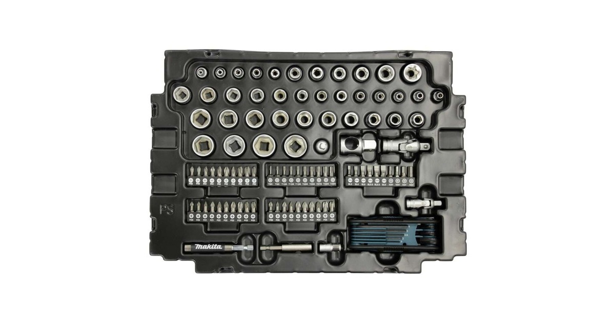 Makita Handwerkzeug-Set E-08713, 120-teilig(inkl. Umschalt-Knarre 3/8