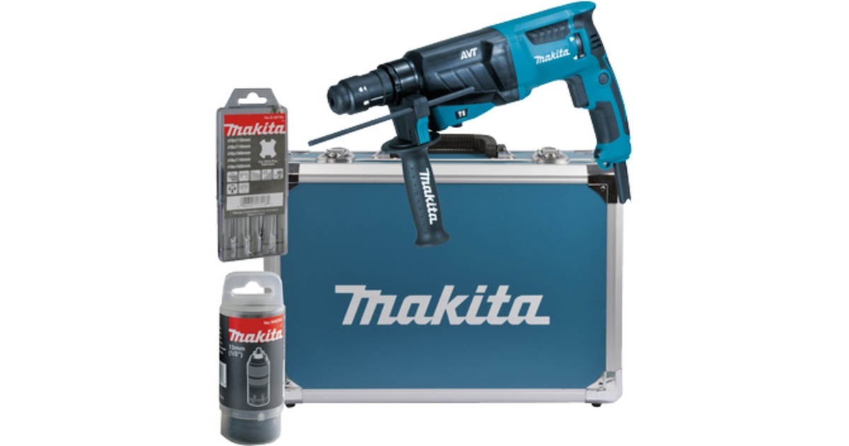 Makita Kombihammer HR2631FT13, Bohrhammer(blau/schwarz, Alukoffer, 800 Watt)