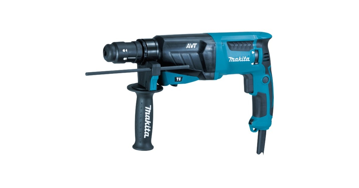 Makita Kombihammer HR2631FTJ SDS-PLUS, Bohrhammer(blau/schwarz, Alukoffer, 800 Watt)