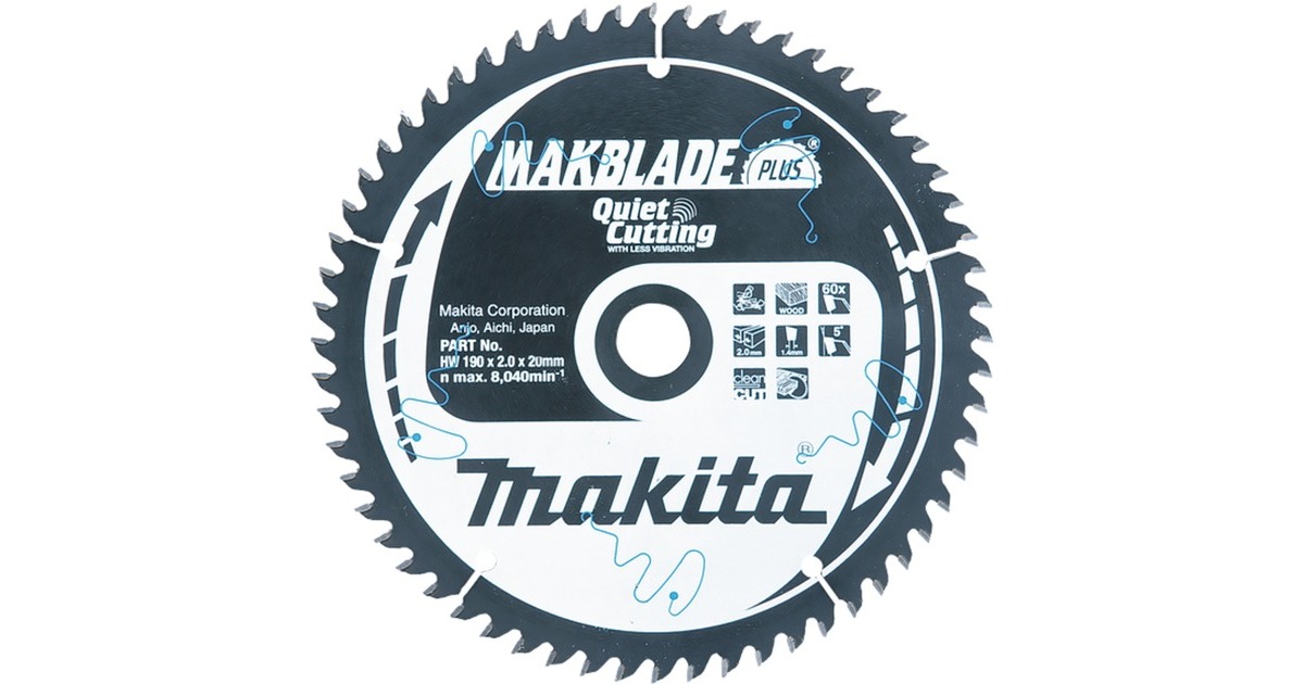 Makita Kreissägeblatt B-32487 MAKBLADE+, Ø 260mm, 40Z(Bohrung 30mm, für Kapp- und Gehrungssägen)