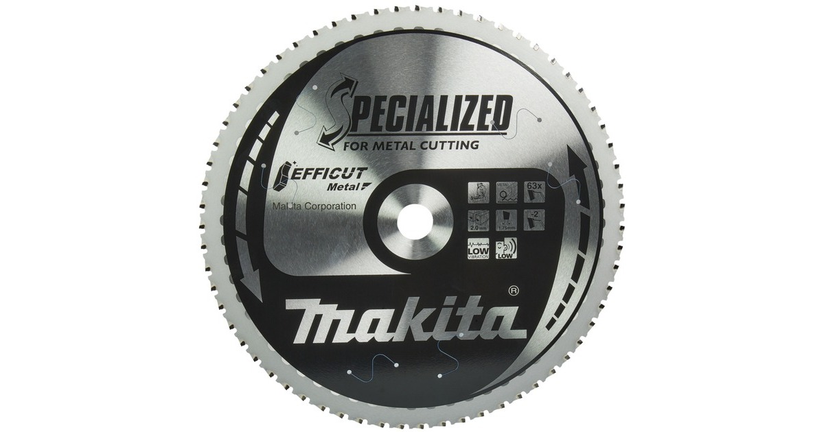Makita Kreissägeblatt EFFICUT E-12055, Ø 305mm, 63Z(Bohrung 25,4mm, für Akku-Kapp- & Gehrungssägen)