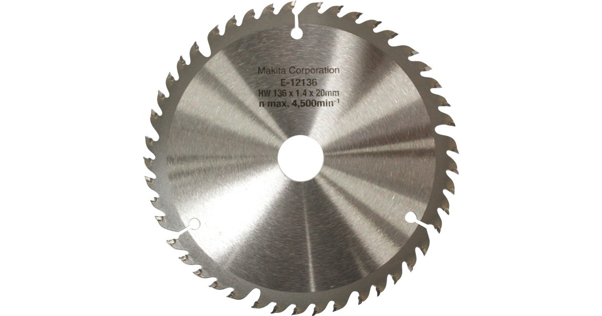 Makita Kreissägeblatt EFFICUT E-12136, Ø 136mm, 45Z(Bohrung 20mm, für Akku-Sägen)