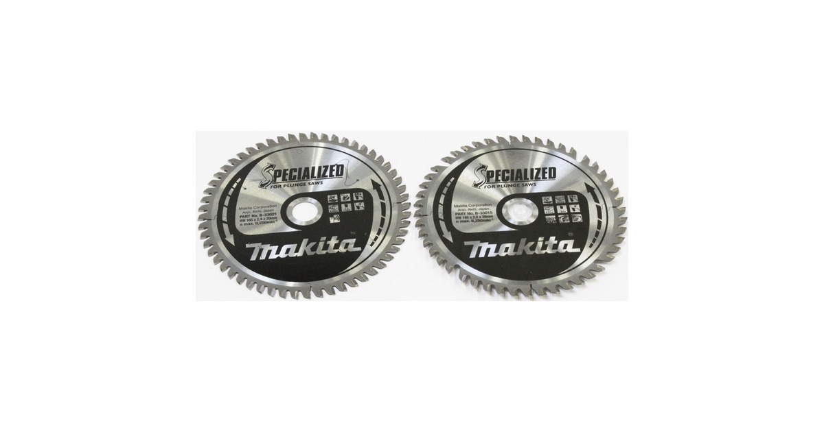 Makita Kreissägeblatt-Satz B-49395, Ø 165mm, 56Z / 48Z(2-teilig, Bohrung 20mm)