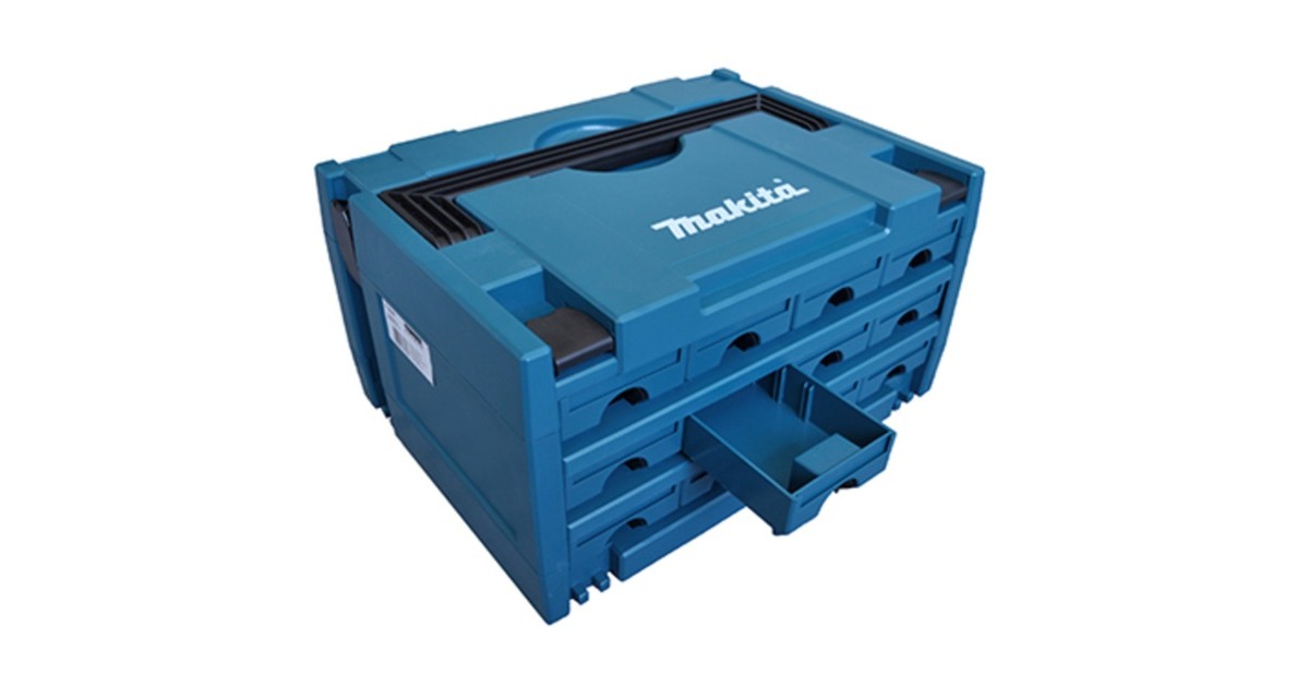 Makita MAKSTOR Modell 3.12, Werkzeugkiste(blau, 12 Schubladen)