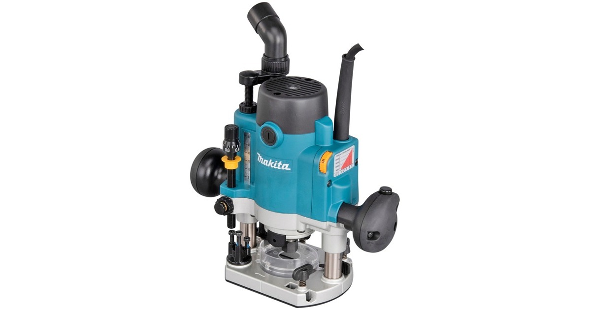 Makita Oberfräse RP1111CJFA(blau/schwarz, 1.100 Watt, MAKPAC Gr.3, inkl. 12-teiliges Fräser-Set) Makita Oberfräse RP1111CJFA(blau/schwarz, 1.100 Watt, MAKPAC Gr.3, inkl. 12-teiliges Fräser-Set)
