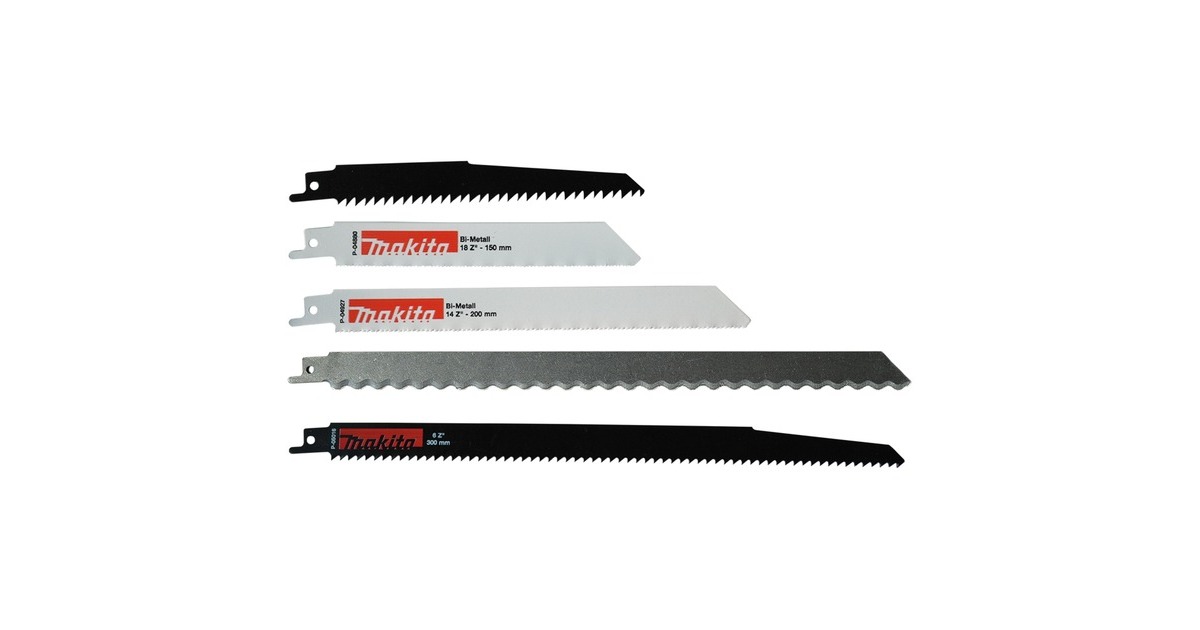 Makita Reciprosägeblatt-Satz P-83951, 5-teilig(Länge 150 - 300mm)