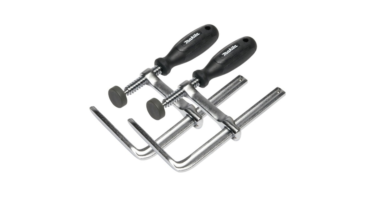 Makita Schraubzwingen für Führungsschiene(schwarz, 2 Stück)