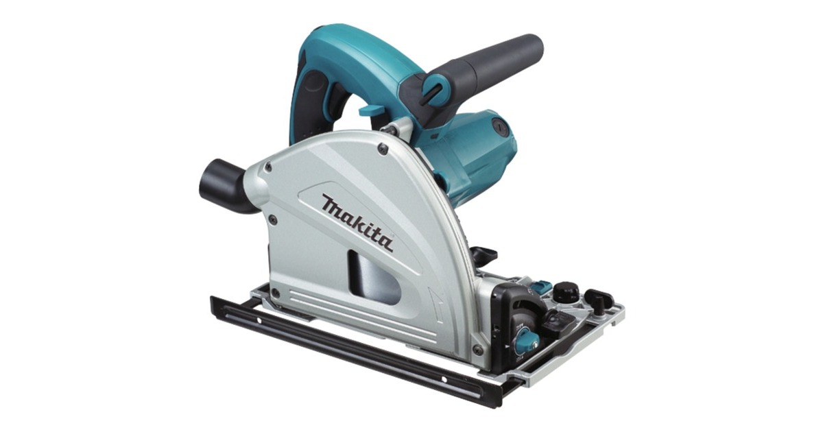 Makita Tauchsäge SP6000J1 mit Führungsschiene, Handkreissäge(blau/schwarz, MAKPAC Gr.4, 1.300 Watt)