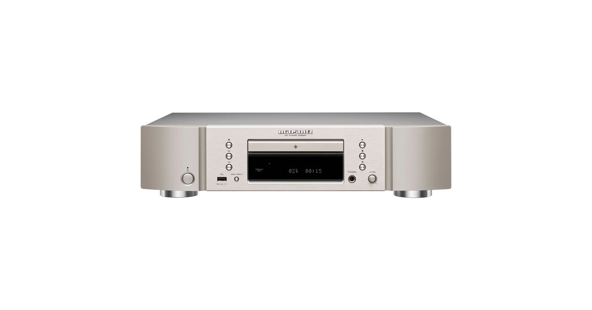 Marantz CD6007, CD-Player(silber/gold, Stereo Cinch, Optisch, Koaxial)