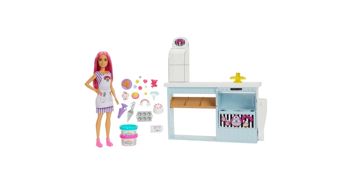 Mattel Barbie Bäckerei Spielset mit Puppe