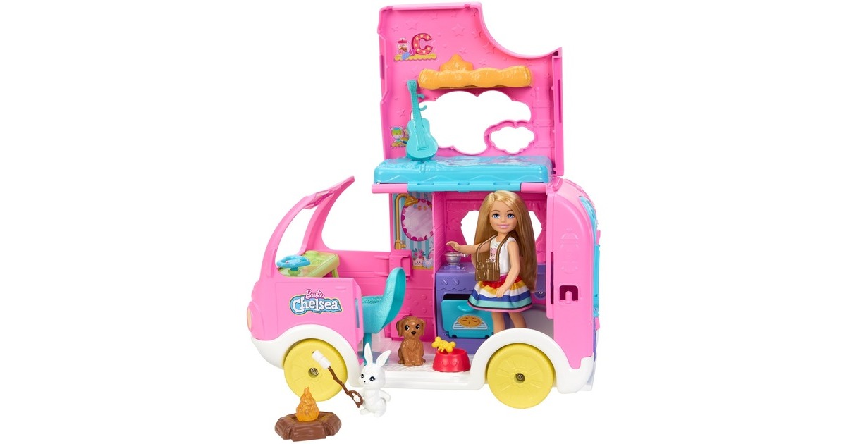 Mattel Barbie Chelsea 2-in-1 Camper, Spielfahrzeug