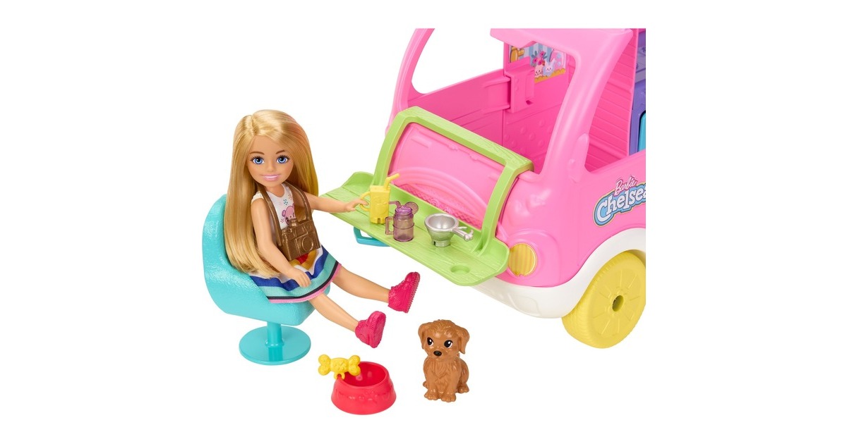 Mattel Barbie Chelsea 2-in-1 Camper, Spielfahrzeug