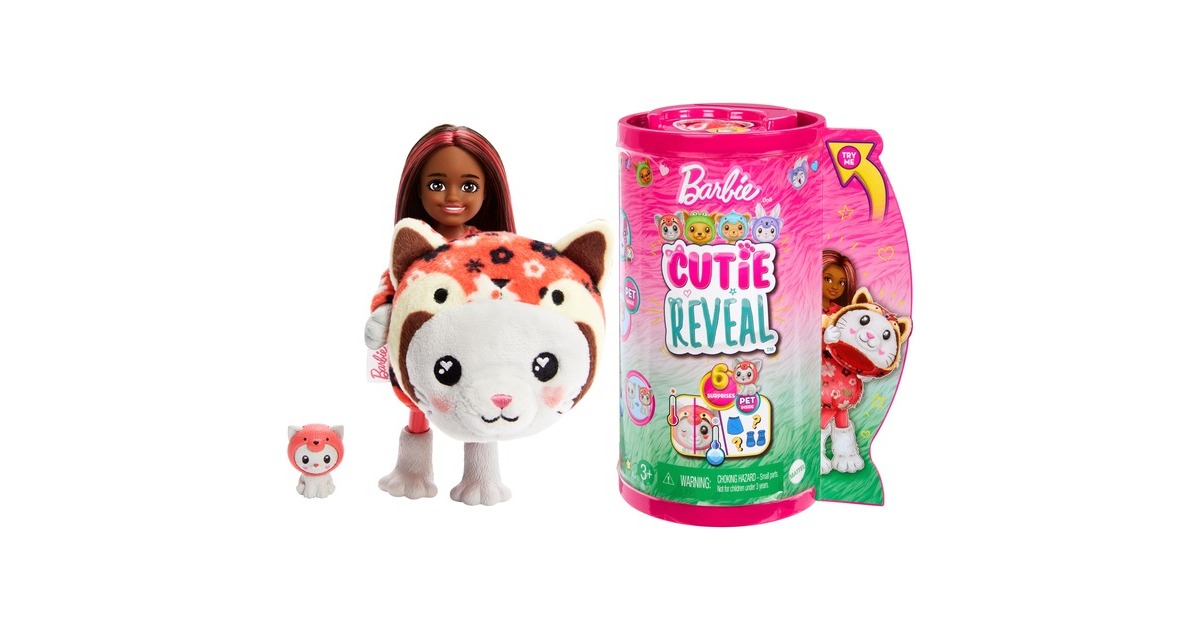 Mattel Barbie Cutie Reveal Chelsea Costume Cuties Serie - Kitty Red Panda, Puppe Mattel Barbie Cutie Reveal Chelsea Costume Cuties Serie - Kitty Red Panda, Puppe