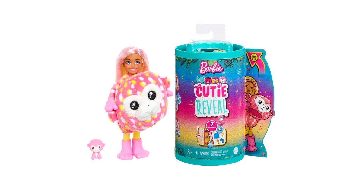 Mattel Barbie Cutie Reveal Chelsea Jungle Series - Affe, Puppe Mattel Barbie Cutie Reveal Chelsea Jungle Series - Affe, Puppe