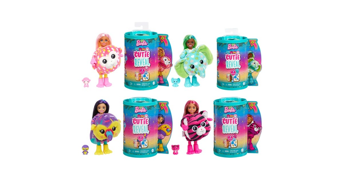 Mattel Barbie Cutie Reveal Chelsea Jungle Series - Affe, Puppe