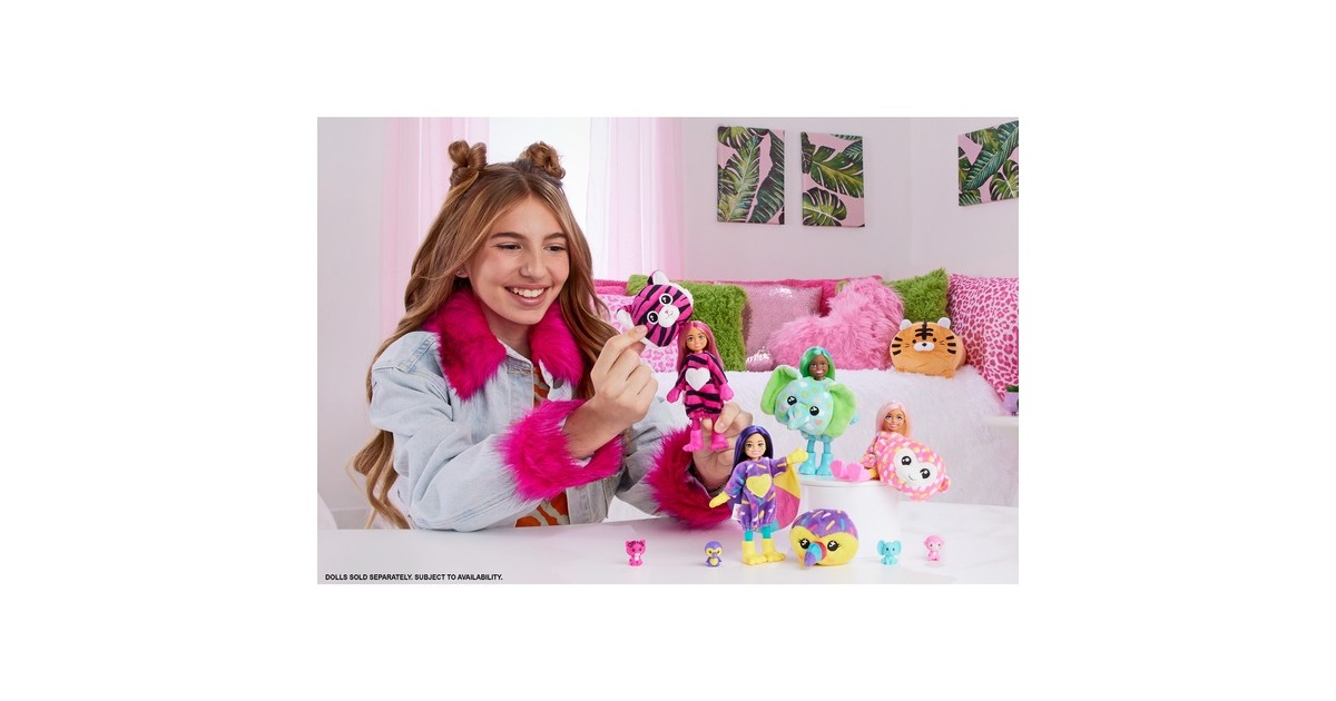Mattel Barbie Cutie Reveal Chelsea Jungle Series - Tukan, Puppe
