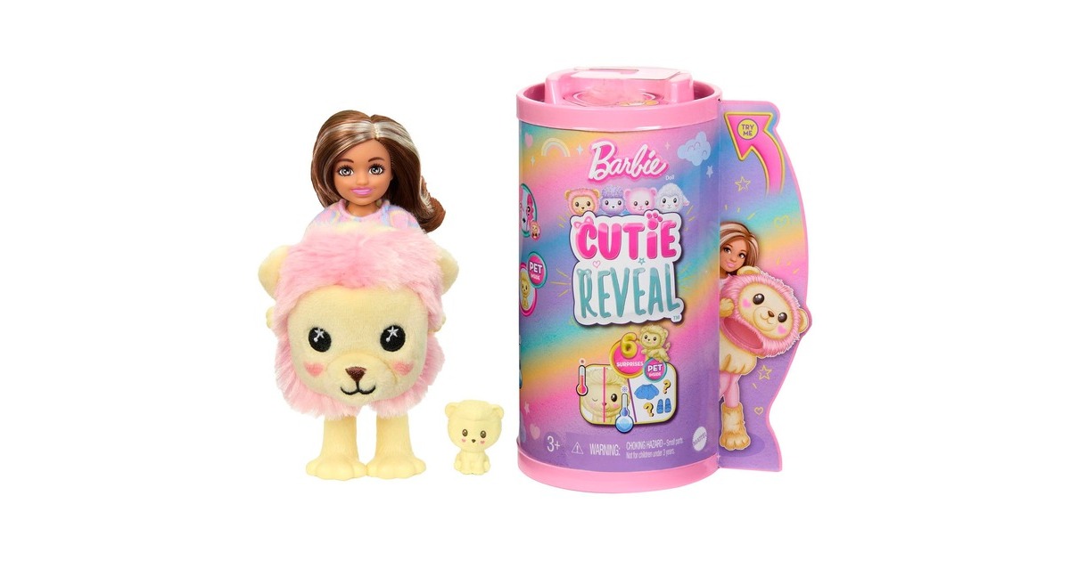 Mattel Barbie Cutie Reveal Chelsea Kuschelweich Serie - Löwe, Puppe Mattel Barbie Cutie Reveal Chelsea Kuschelweich Serie - Löwe, Puppe