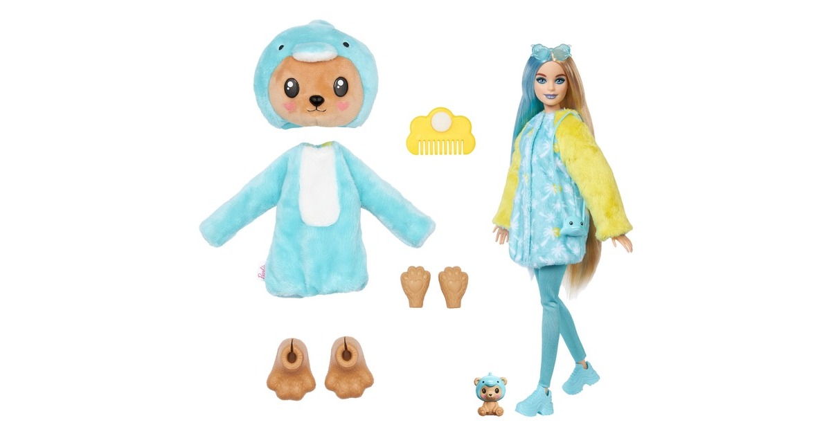 Mattel Barbie Cutie Reveal Costume Cuties Serie - Teddy Dolphin, Puppe
