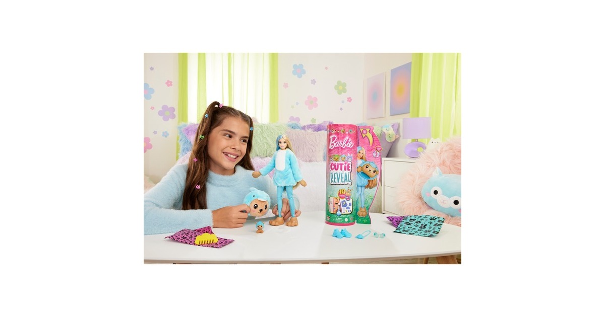 Mattel Barbie Cutie Reveal Costume Cuties Serie - Teddy Dolphin, Puppe