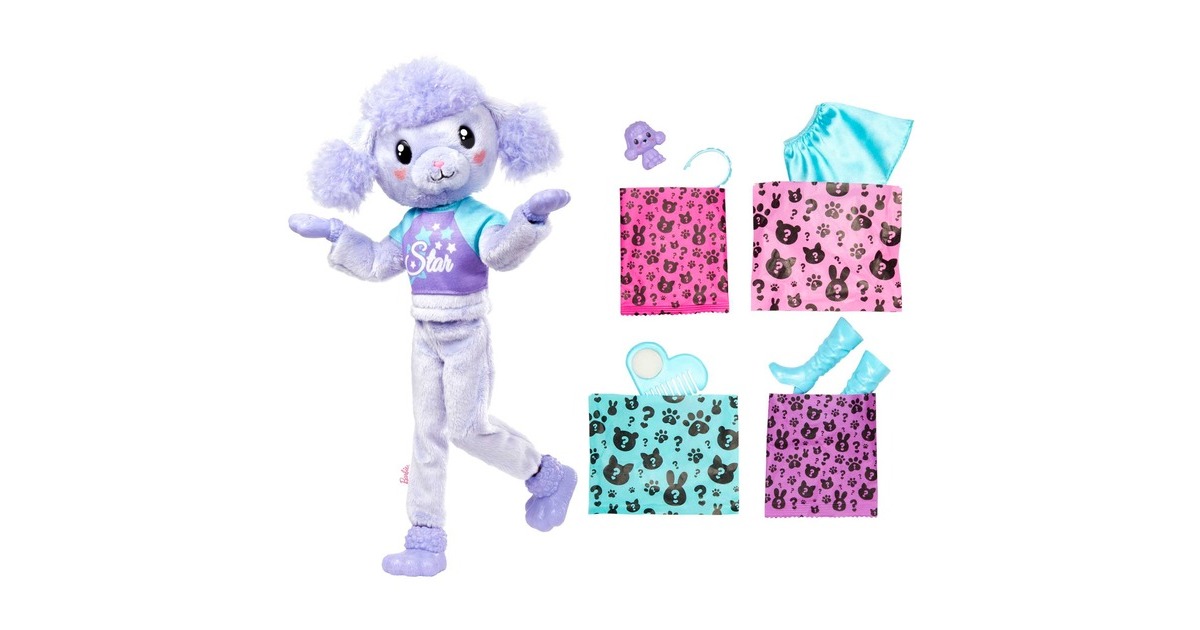 Mattel Barbie Cutie Reveal Cozy Cute Serie - Pudel, Puppe