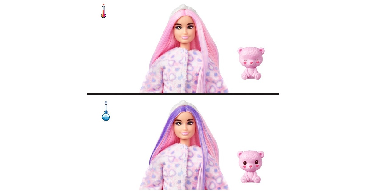 Mattel Barbie Cutie Reveal Cozy Cute Serie - Teddybär, Puppe