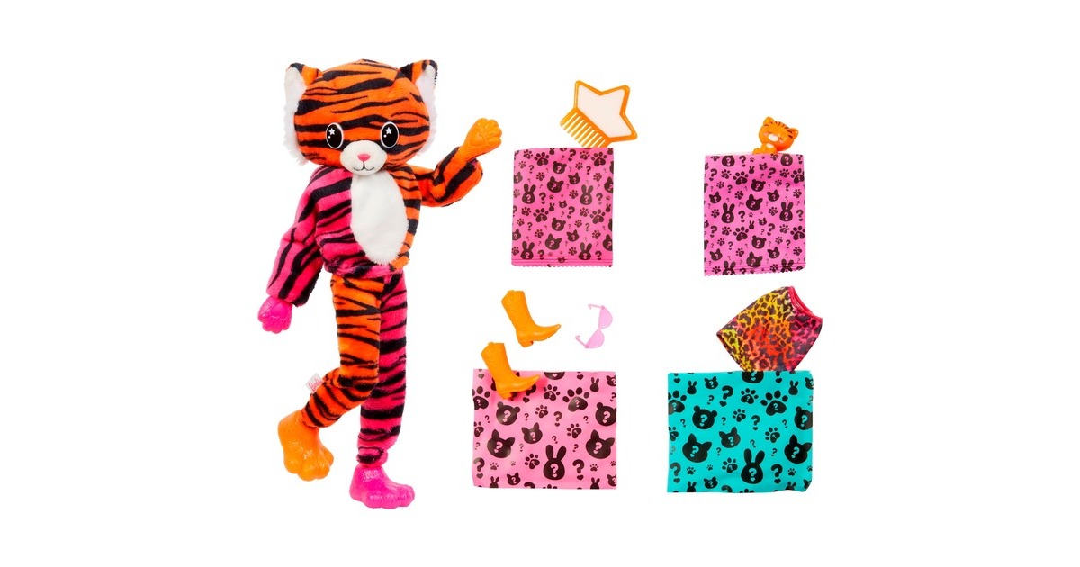Mattel Barbie Cutie Reveal Dschungel Serie - Tiger, Puppe