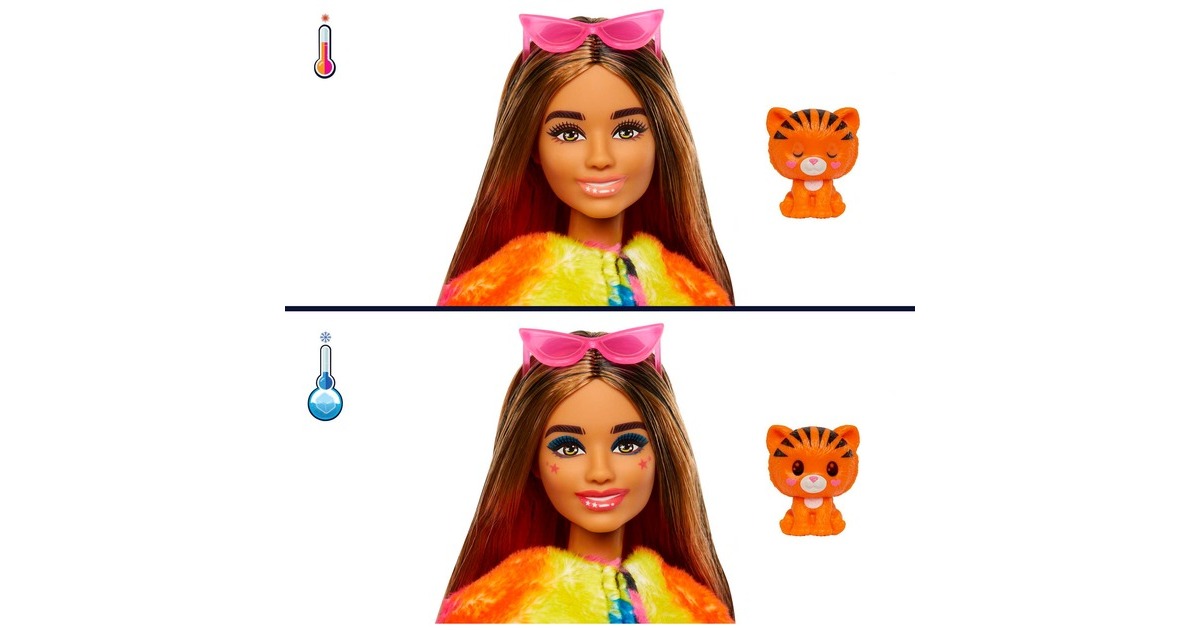 Mattel Barbie Cutie Reveal Dschungel Serie - Tiger, Puppe