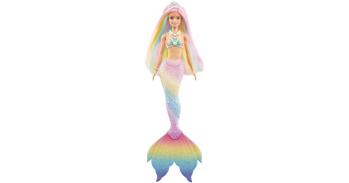 Mattel Barbie Dreamtopia Regenbogenzauber Meerjungfrau Puppe mit Farbwechsel