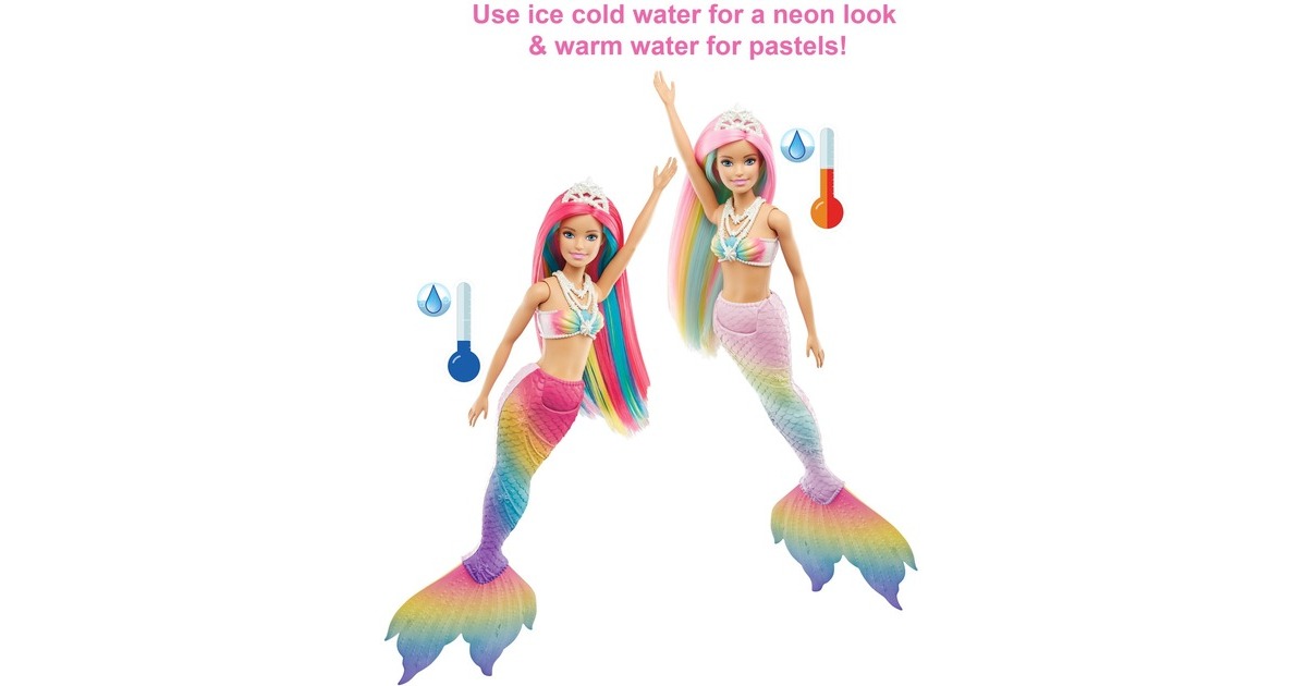 Mattel Barbie Dreamtopia Regenbogenzauber Meerjungfrau Puppe mit Farbwechsel