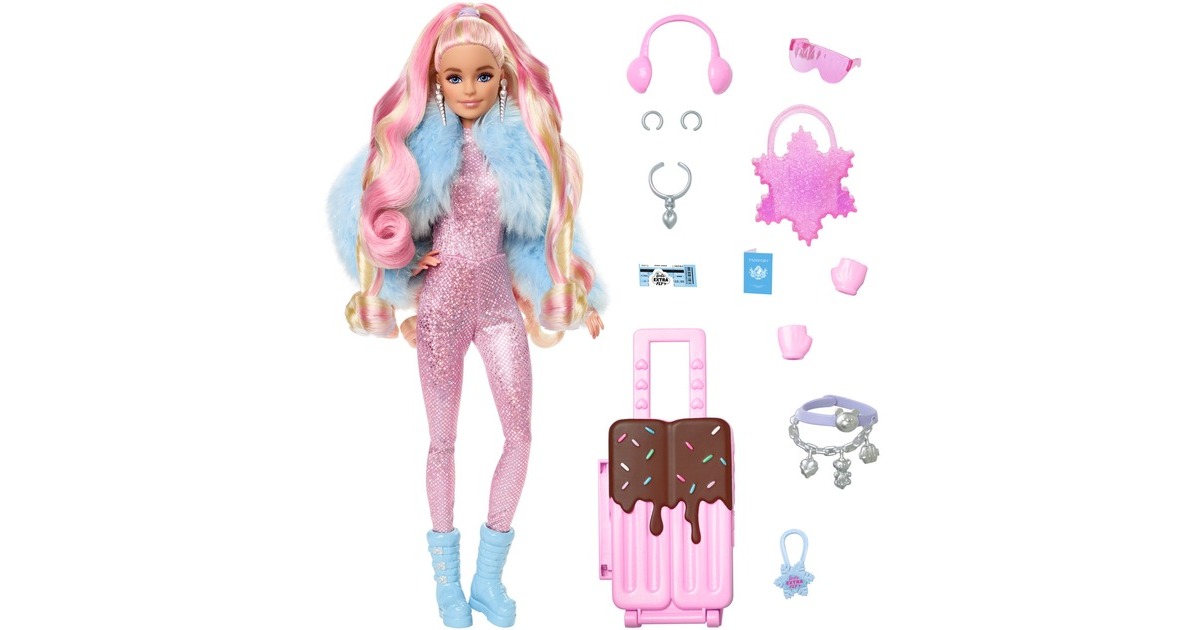 Mattel Barbie Extra Fly - Barbie-Puppe mit Winterkleidung