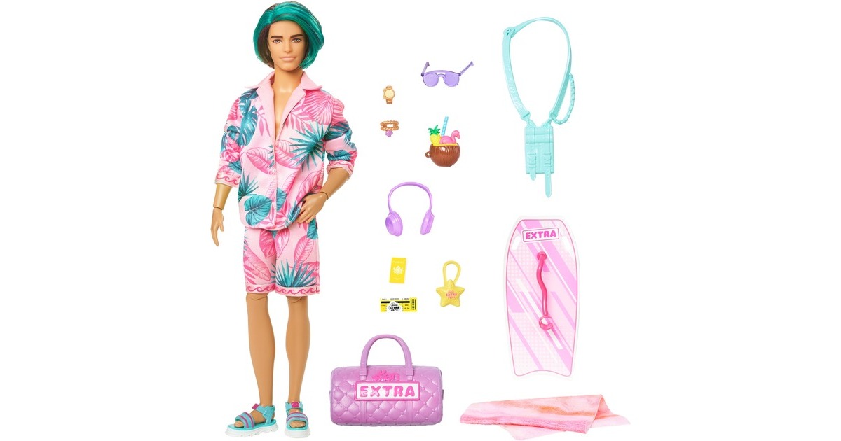 Mattel Barbie Extra Fly - Ken-Puppe mit Strandmode