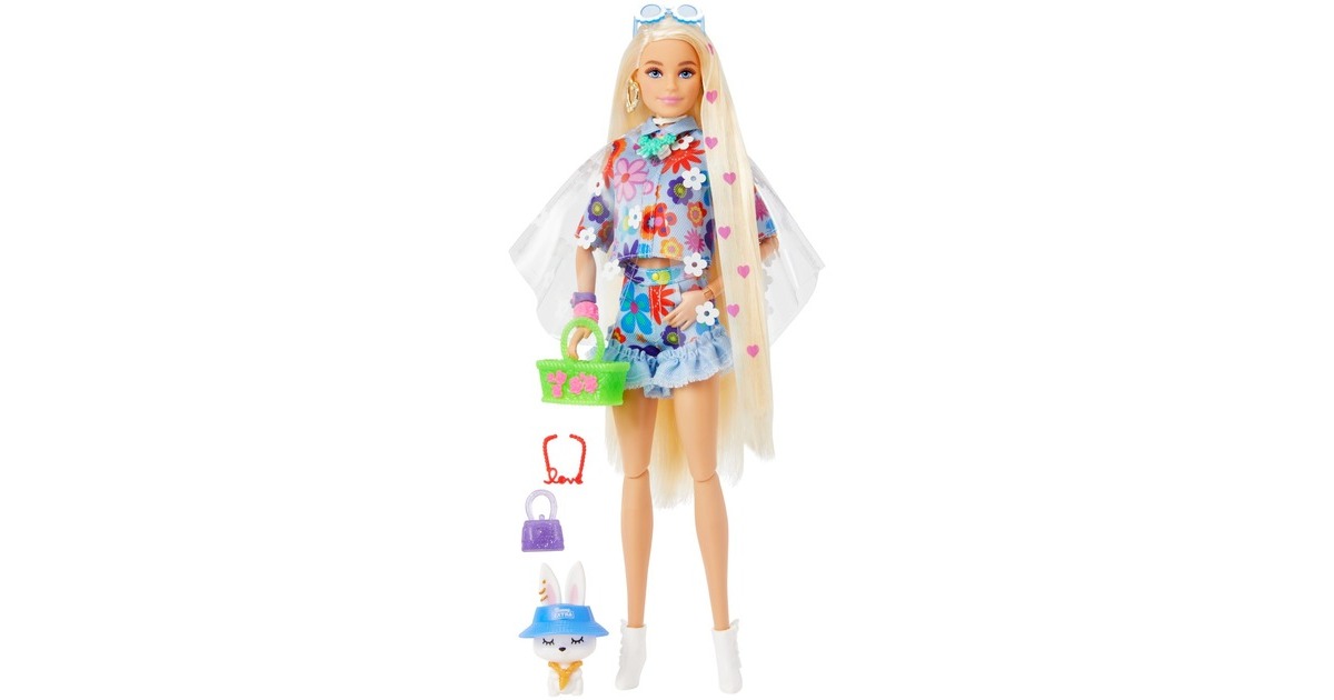 Mattel Barbie Extra Puppe Flower Power