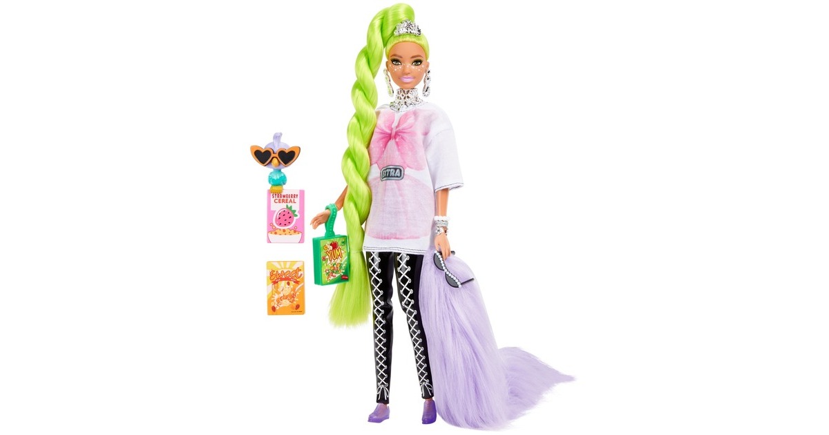 Mattel Barbie Extra Puppe Neongrünes Haar
