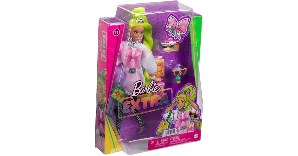 Mattel Barbie Extra Puppe Neongrünes Haar