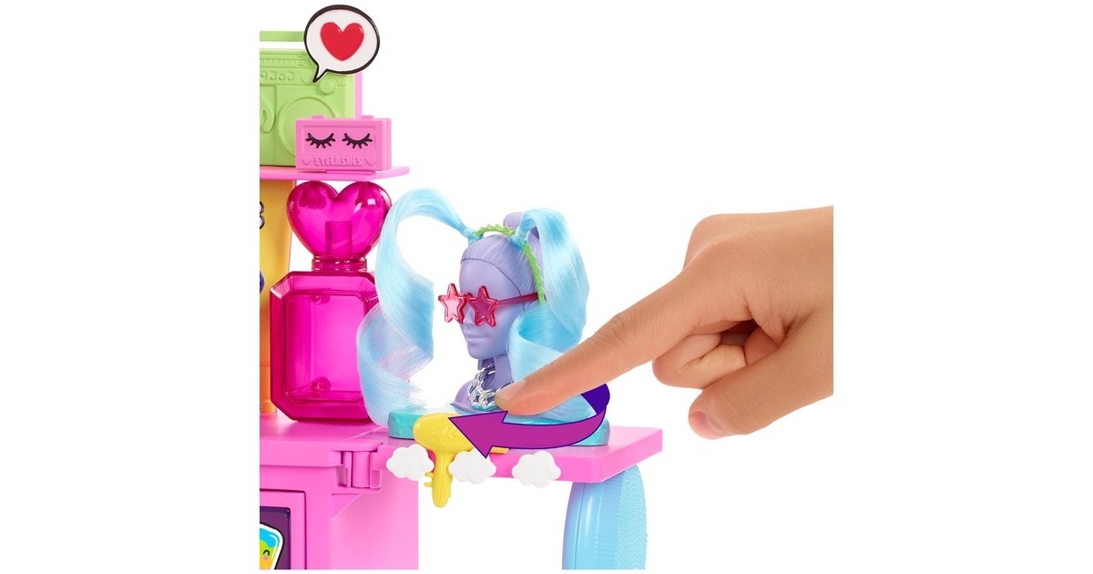 Mattel Barbie Extra Spielset mit Puppe und Stylingtisch