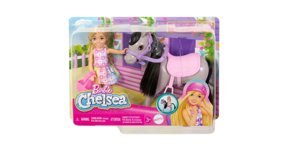 Mattel Barbie Family & Friends Chelsea und Pony, Puppe