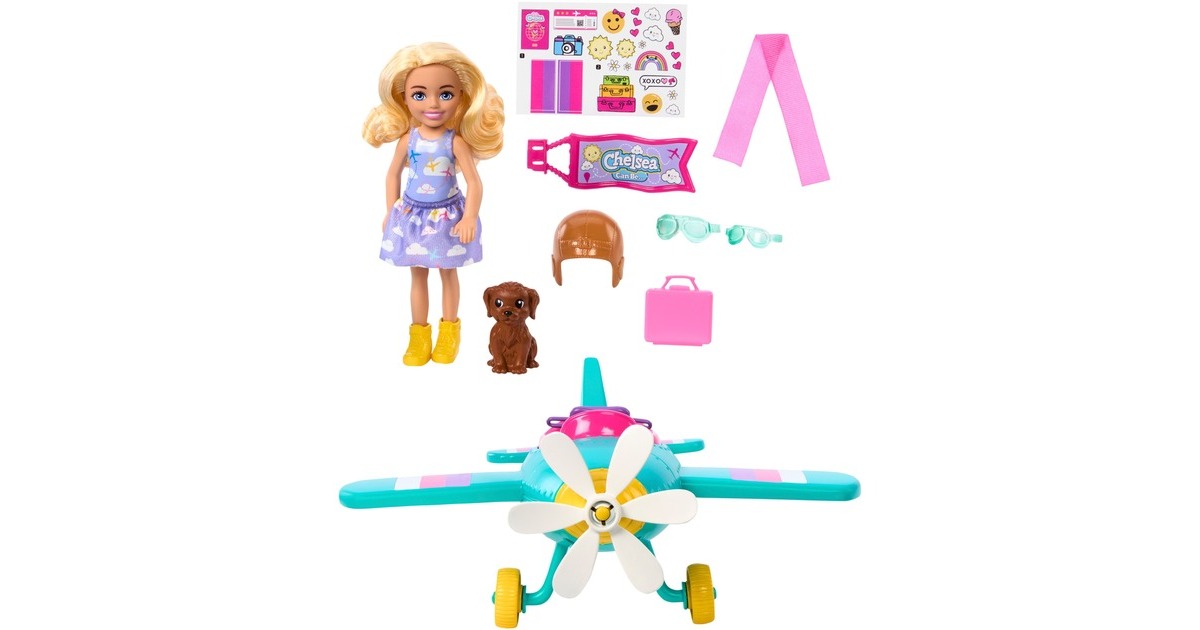 Mattel Barbie Family & Friends New Chelsea Can Be Plane, Puppe