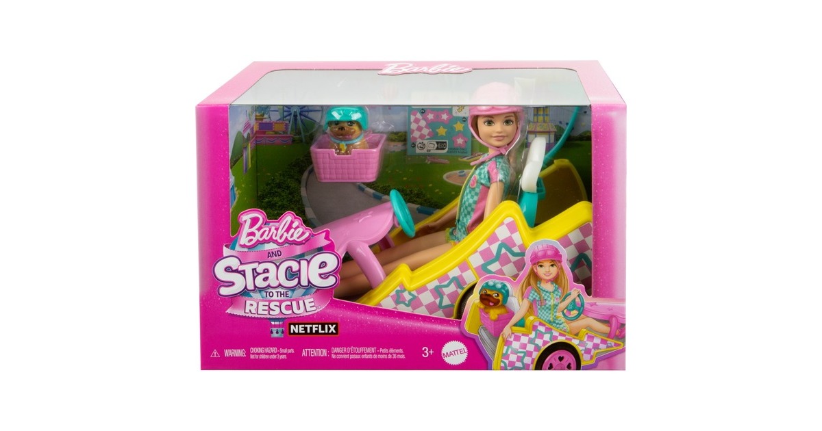 Mattel Barbie Family & Friends Stacie Go-Kart, Puppe