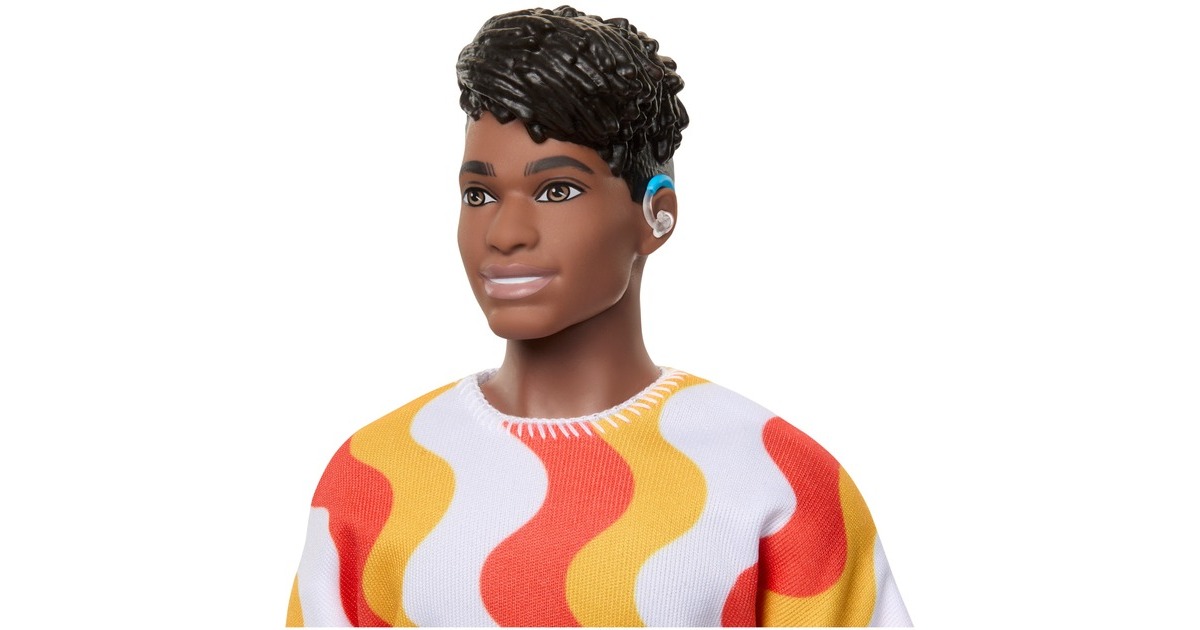 Mattel Barbie Fashionista Ken-Puppe mit rotem und orangenem Hemd