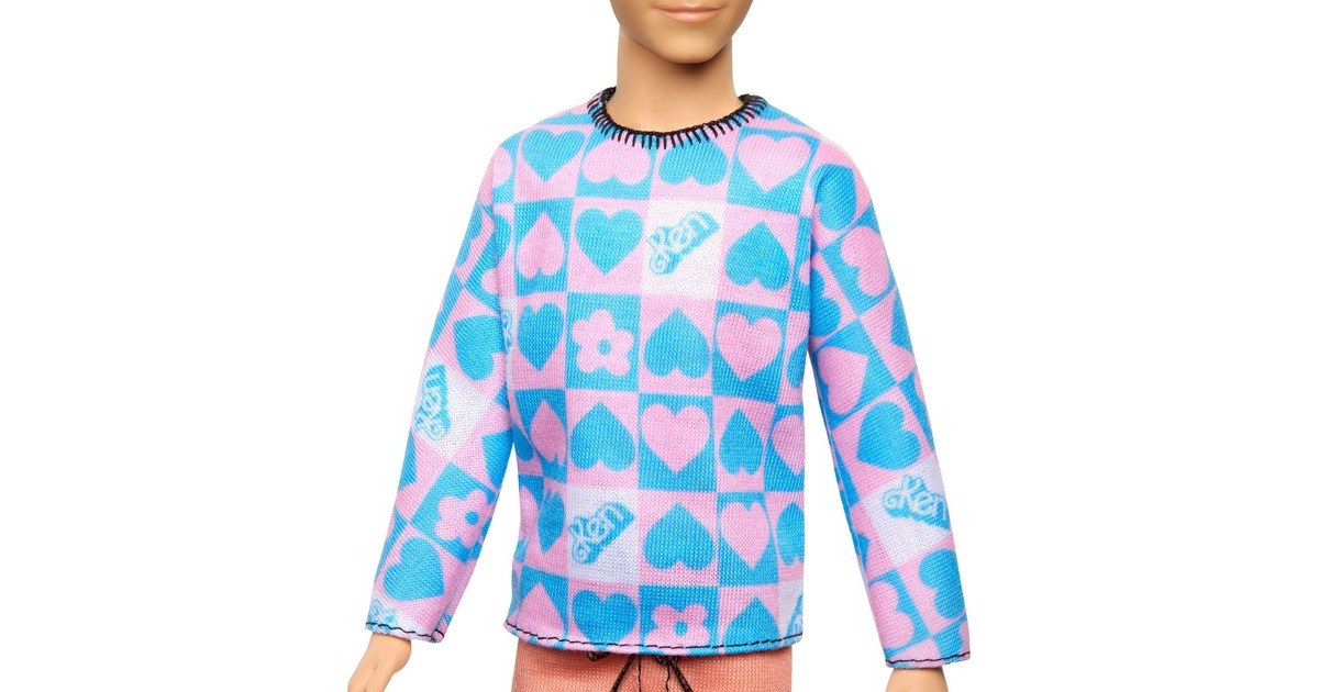 Mattel Barbie Fashionistas Ken-Puppe mit blauem und pinkem Sweater