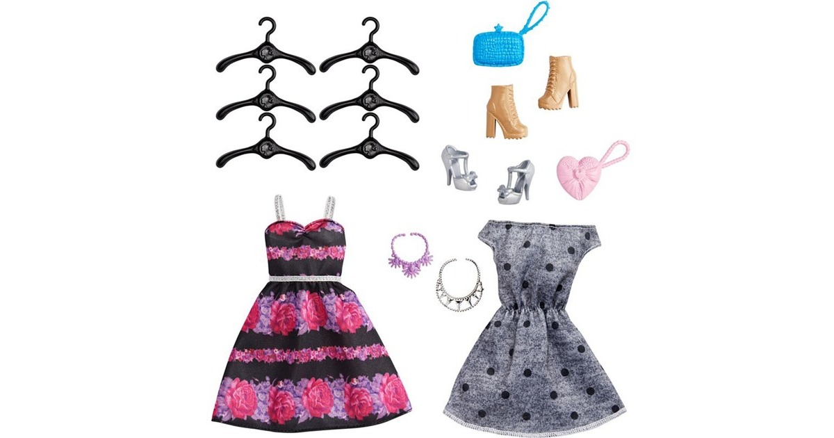 Mattel Barbie Fashionistas Kleiderschrank mit Puppe, Puppenmöbel
