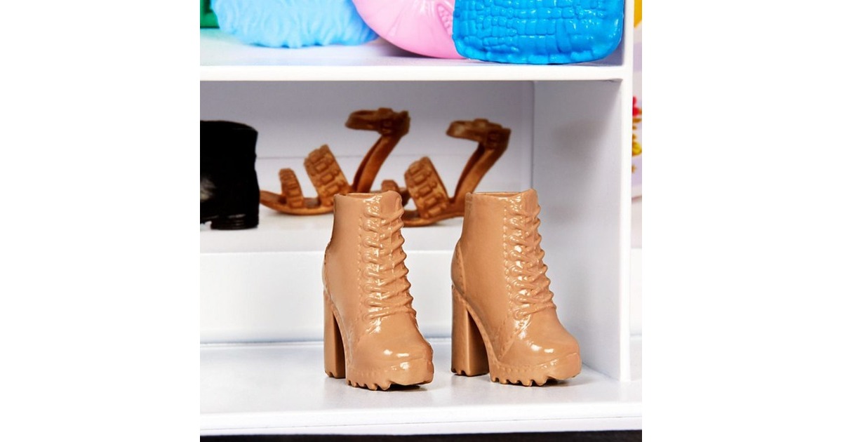 Mattel Barbie Fashionistas Kleiderschrank mit Puppe, Puppenmöbel